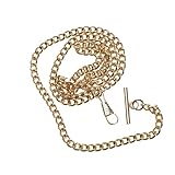 VERDANVERSE Chaîne Montre de Poche Métal Doré Chaîne Jean Classique avec Barre pour Mo...