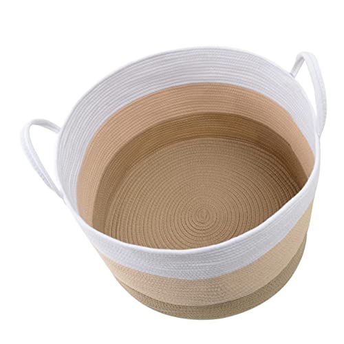 Beatifufu Cotton Rope Storage 1pc Large Capacity Storage Basket High Capacity Fabric Storage Basket