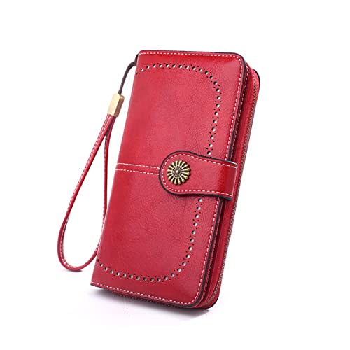 Image of myfriday Women's Clutch Wallet Hand Purse Leather Blocking Credit Card Holder Zipper Coin Purse Wristlet