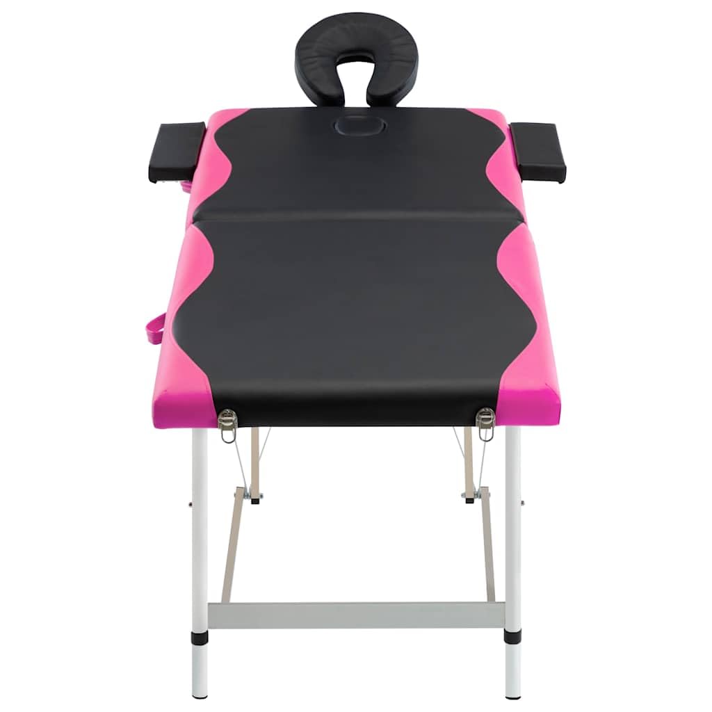 Camilla de masaje plegable, mesa de tratamiento de 2 zonas con