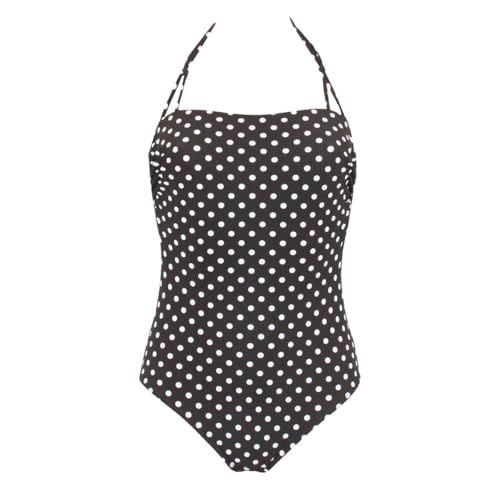 Maillot de bain 1 pièce bustier Monica marron en haute couture Janine Robin