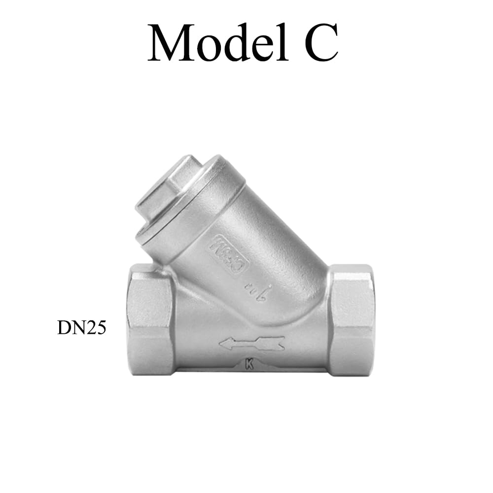 Filtro de bomba tipo Y 1" DN25 rosca 304 acero inoxidable para agua aceite gas