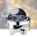 DBMGB Chafing Dish Electrique, Chauffe-Plat en Buffets Acier Inoxydable Chauffants, Marmite Chauffante Traiteur, 6 litres