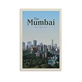 Jdheeh Vintage Mumbai Poster, Reiseposter, Leinwand, 