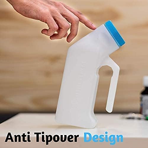 Innovative Designworks Urinals For Men Spill Proof By Perfectmed (1 Pack) - 32 Oz/ 1000 Ml | Portable Urine Bottle Bed Pan W/Glow In Dark Lid | Thick Plastic Pee Urinal Bottle thumb #2