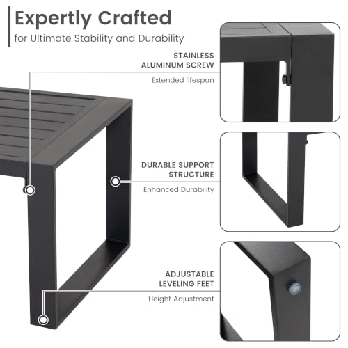 Image of Sundale Outdoor Aluminum Patio Furniture Set, 4 Piece Conversation Sets