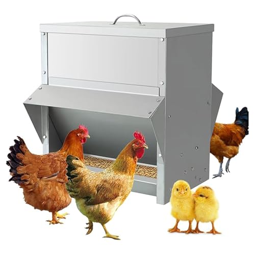 Mangiatoia per Galline 41x45x46 cm 2 Lati Capienza 30kg in