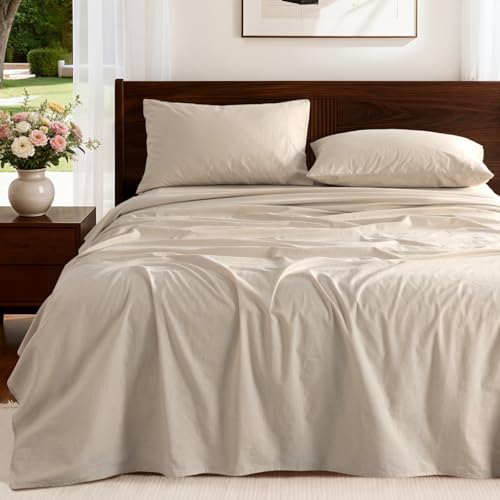 10 Best Linen Bed Sheets That Will Transform Your Bedroom Serenity 1 100% French Pure Linen Queen Size Sheets Set