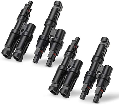 BougeRV Solar Branch Connectors 2 to 1 Y Connector FMM+MFF, 2 Pairs