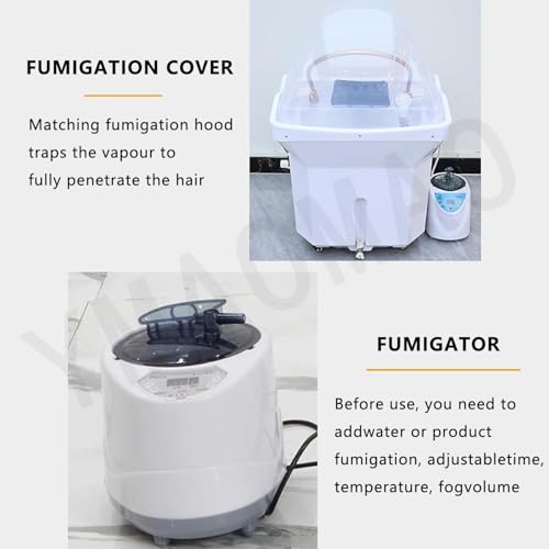 Lavabo portátil para Cabeza con Sistema de circulación extraíble y Doble Sistema de calefacción para Lavado de Cabello en Salones de Belleza.
