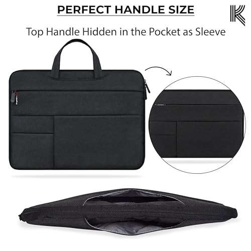 Image of Kraptick Laptop Bag with Handle for Men, Laptop Sleeve Bag, Hand Messenger Bag, Laptop Case for Girls, Laptop Carry Tote Bag with 15.6 Inch Laptop Compartment and Sleek Classic Design