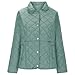 AOREUGL Womens Oversized Puffer Jacket Lightweight Button Down Quilted Jackets Winter Long Sleeve Outwear Coats With Pockets Mint Green outerwear for women 3X