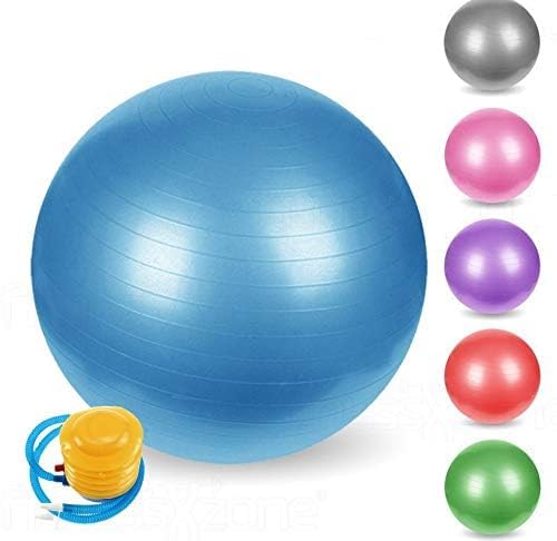 Anti-Burst Rubber Gym Ball with Free Foot Pump (85 Cm) Round Shape Swiss Ball for Exercise, Yoga, Workout, Pregnancy, Balance Stability & Birthing-picture-12