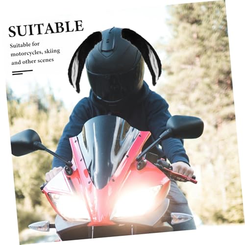 Orejas de conejo para casco de moto Mobestech de peluche 6