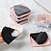 Ocim 4 Pcs Triangle Powder Puffs for Face Powder,Soft Velour Triangular Beauty Puff,Makeup Pressed, Baking & Setting Powder Sponge Applicator Pads with Case,black