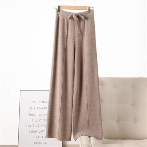 Women's Merino 100 Percent Solid Wool Soft Comfortable Knitted Wide Leg Pants4