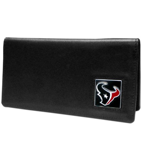 NFL Siskiyou Sports Fan Shop Houston Texans Leather Checkbook Cover One Size Black