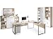 Produktbild moebel-eins Office Deluxe 8-teiliges Büroprogramm, Material Dekorspanplatte/Glas, Eiche sonomafarbig/Weiss