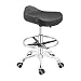 Grace&Grace Höhenverstellbar Rollhocker Drehhocker Mit Rollen Arbeitshocker Massagehocker Medizinischer Stuhl Drehstuhl Bürohocker Sitzhocker Kücheocker (Cradling with Caster, Black)