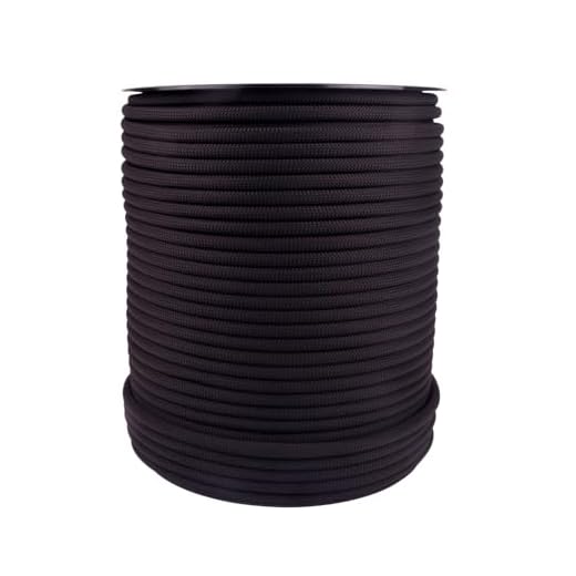 FIXE - Cuerda Semiestática para Trabajos Verticales y Maniobras - Poliamida - Tipo A - Tratamiento Nature - EN1891-10,5 mm de Diámetro - 200 m - Color Negro