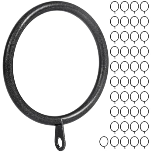 Metal Curtain Ring, 2 inch Inner Diameter,with Flat Eyelet,Fits up to 1.7 inch Drapery Rod (Oil Rubbed Bronz-42pcs)