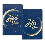 Fablus Wedding Vow Books Wedding Gifts for Wedding Bride and Groom, Vows Book his and Hers with 28 P