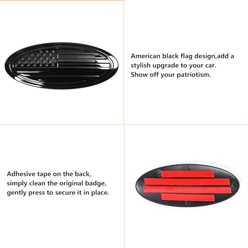 Image of Tailgate Emblem for Ford Bronco - American Black Flag Emblem for Bronco 2021 2022 2023 2024 2025 2026 Bronco Sport