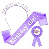 Star de la fête d'anniversaire - Cette écharpe d'anniversaire étincelante et diadème sont de magnifiques accessoires pour les fêtes d'anniversaire et autres occasions festives. Ainsi, vous brillerez comme une star, où que vous soyez. Portez-les et vous recevrez encore plus de compliments et de félicitations lors de votre journée spéciale