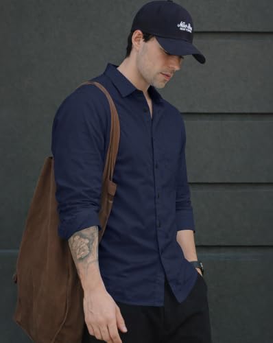 Image of Noble Monk Men's Full Sleeve Shirt | Casual Shirt for Men | Stylish Cotton Blend | Comfortable Everyday Wear | Button Down Clothing | Travel & Outdoor Apparel
