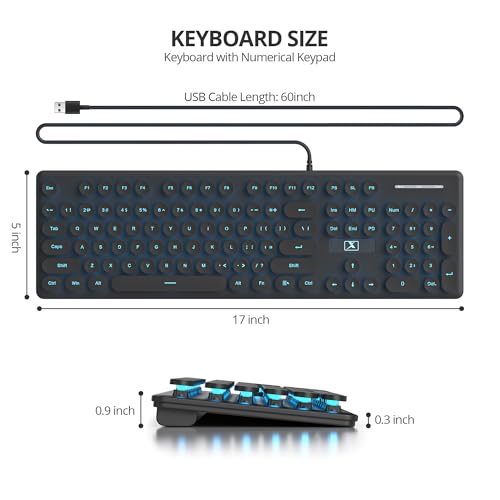 Clavier rétro noir idéal pour la maison ou le bureau sur ordinateur portable - 5