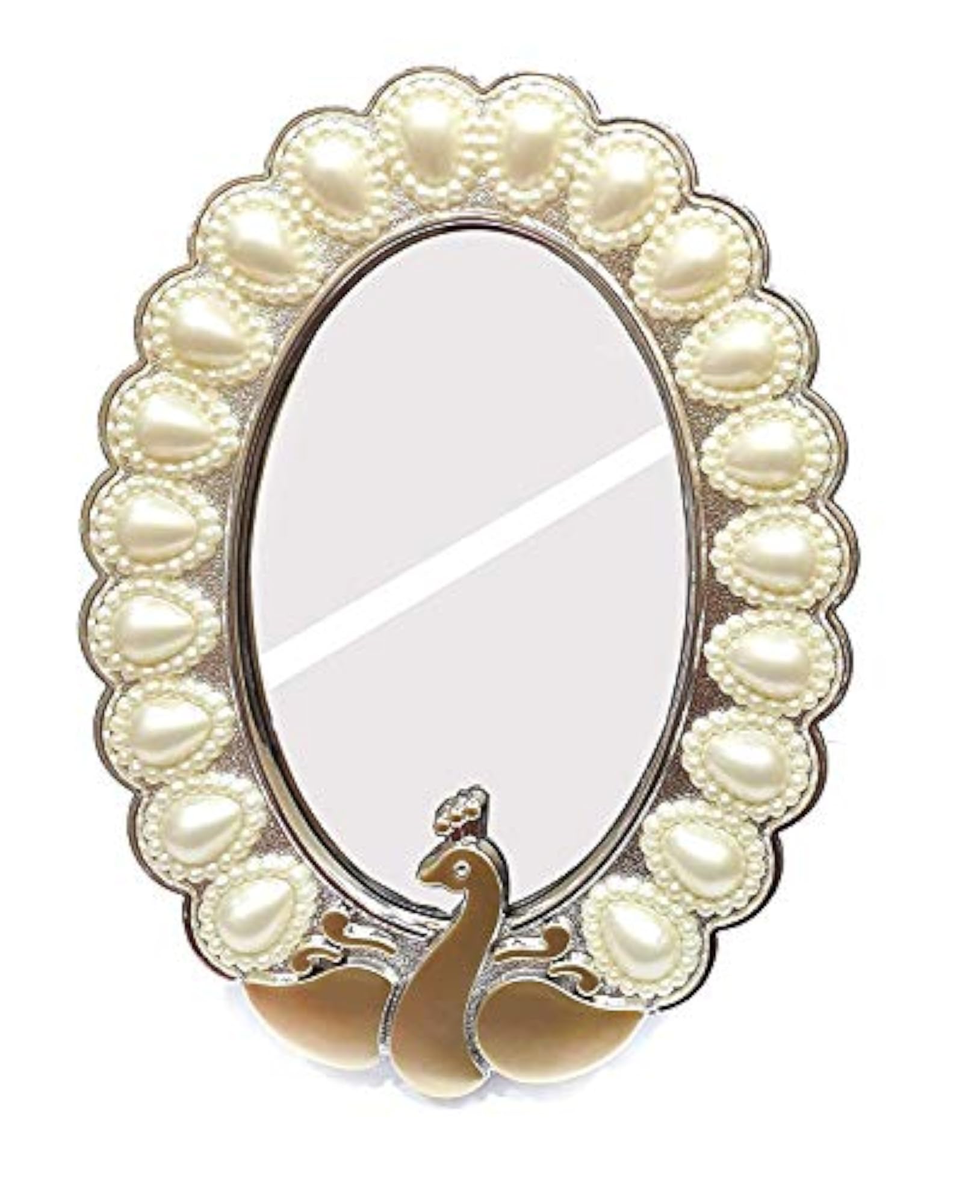 Plastic Dressing Tabletop Cosmetic Mirror with Stand