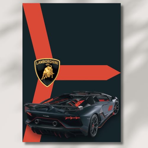 Image of Live Mad Live Crazy Lamborghini Aventador Portrait Single Wall Paper Poster, A3 Size, 16.5L X 11.7W Inches Unframed Art Prints - Home, Bedroom, Living Room & Decor - Aesthetic, Matt Finish, Frame Not Included