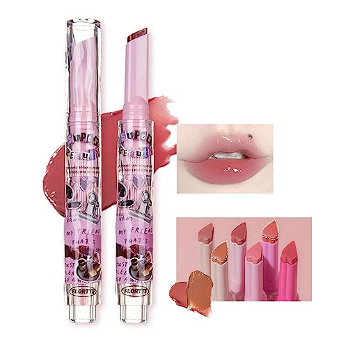 Florette Jelly Lipstick - Flortte I Am Super Beauty Jelly Lipstick, Heart Shape Jelly Lipstick, Florette Love Heart Shape Water Light Jelly Lipstick (04#)