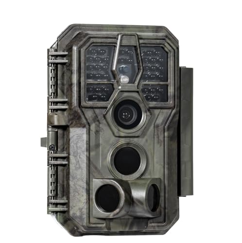 GardePro E5S Trail Camera (Non-Cellular, Non-WiFi), 64MP Photo & 1296P HD Video, 0.1s Trigger, 100ft No-Glow Night Vision, Motion Activated Wildlife Camera