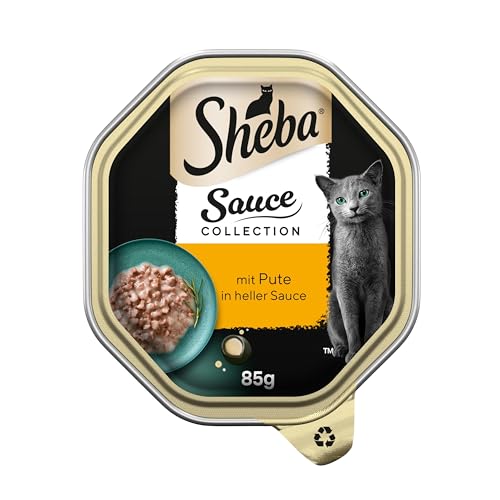 SHEBA Schale Nassfutter für Katzen Sauce Collection mit Pute in Heller Sauce 2 x 11 x 85g 1