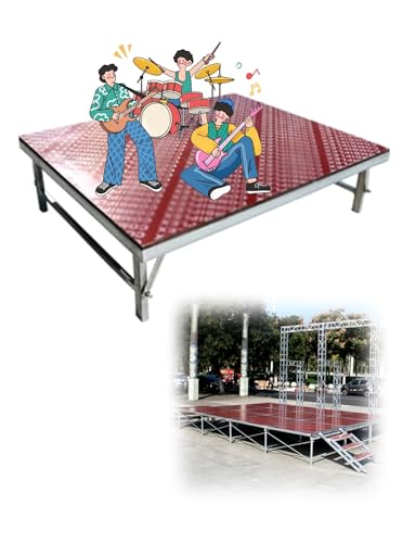 Choral Risers Choir Stairs Riser Platform Stage Anti Slip Singing Steps School Church Theater Concert Hall,Heavy Duty Stage Platform for Events, Outdoor DJ Booth & Band Performance Risers, 3