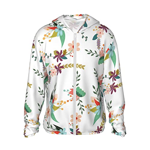 Sweat à capuche pour le voyage léger à imprimé floral