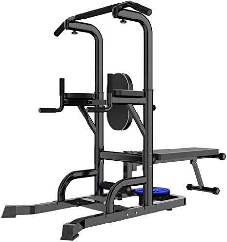 DXIN Pull Up Bar Station,Multi Function Pull Up Bar Dip Station Ndoor Horizontal Bar Fitness Equipment for Strength Training Weight Capacity 330lbs (Color : Black+Red, Size : 45.241.383.4inches)