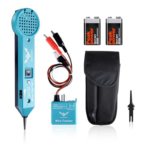 JENABOM Tongenerator Kit Stromprüfer Cable Tracker Leitungssuchgerät Circuit Tester 200EP Hochpräziser Kabeltester Induktiver Verstärker und Tastkopf Kit mit (Batt-erien Enthalten)