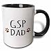 3dRose 153921_4 GSP Dog Dad Mug, 11 oz, Black
