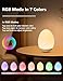 NICKLUC Egg Night Light for Nursery: Baby Night Lights Tap Lamp Stepless Dimming with Warm White and 7 RGB Colors Rechargeable Portable for Infant and Kids Bedroom Breastfeeding Sleep Aid