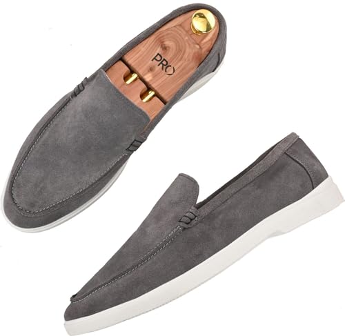 Image of Men Classic Suede Leather Loafers - Cushioned Comfort, Durable Sole & Everyday Luxury