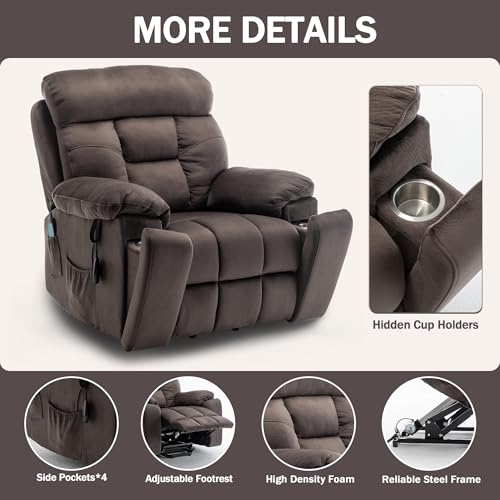 Sillón eléctrico levanta personas con masaje y calor miniatura 3