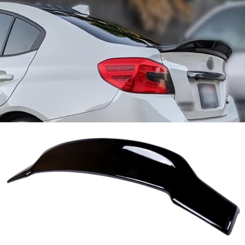 WheelX Rear Trunk Spoiler Compatible with 2015-2021 Subaru WRX/WRX STI, R Style Duckbill Fits for 15-21 4 Door Sedan, High Kick Wing Lip (Glossy Black)