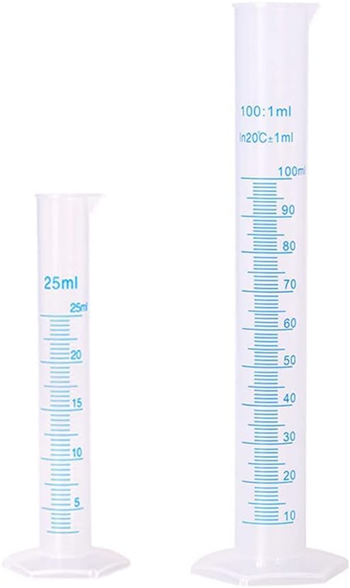 1 x Cylinder Measuring Cup Made of Plastic, Measuring Cylinder, Borosilicate Glass Measuring Cup for Science Laboratory - Image 2