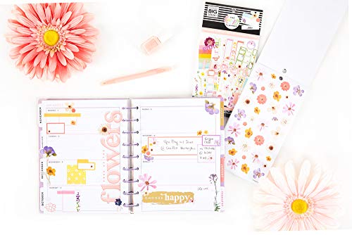 The Happy Planner Sticker Value Pack - Planner Accessories - Pressed Florals Theme - Multi-Color - Great for Planning, Project & Scrapbooking - 30 Sheets, 519 Stickers