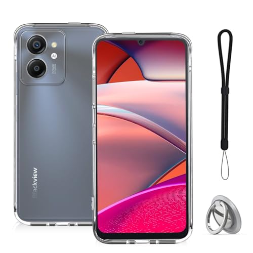 Blackview COLOR 8 �p �P�[�X �J�o�[ �X�^���h�t�� �p�x�����\ �ԍڃz���_�[�Ή��yNOUKAJU�z �X�}�z�P�[�X �X�g���b�v�t�� �y�� TPU �\�t�g �N���A �����₷�� �w��h�~ �ϏՌ� ���ϖh�~