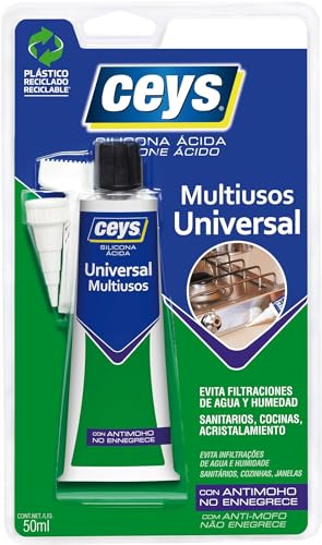 Ceys - Silicona ácida universal multiusos - Translúcida - Blister 50 ML