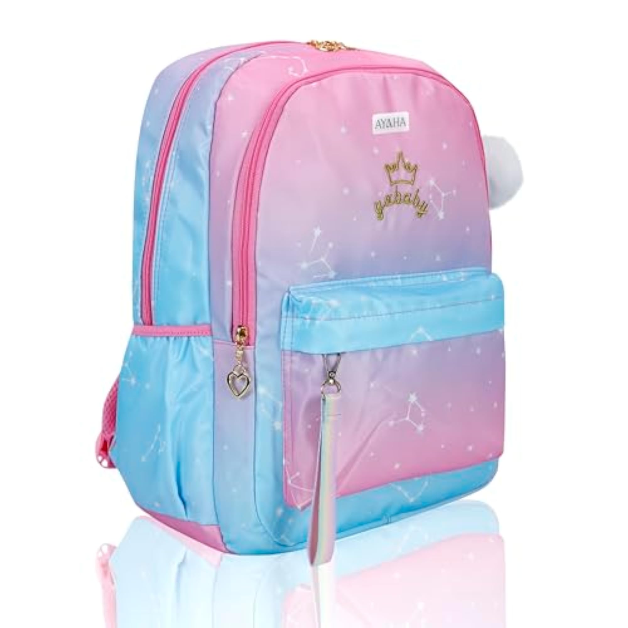 17 Inch Trendy Korean Design Printed School Backpack