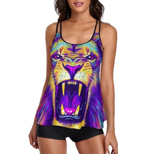 Women Two Piece Swimsuits Monokini U Neck Backness Swimming Suit Bathing Suit